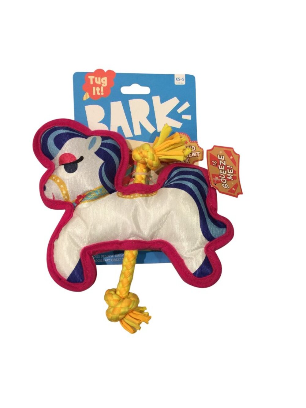 Bark Wagland Amusement Bark Merry-Go Hound Tug It Rope Crinkle Squeaker Dog Toy